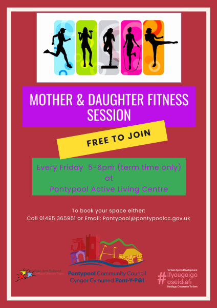 FREE Mother & Daughter Fitness Sessions in Pontypool Active Living Centre