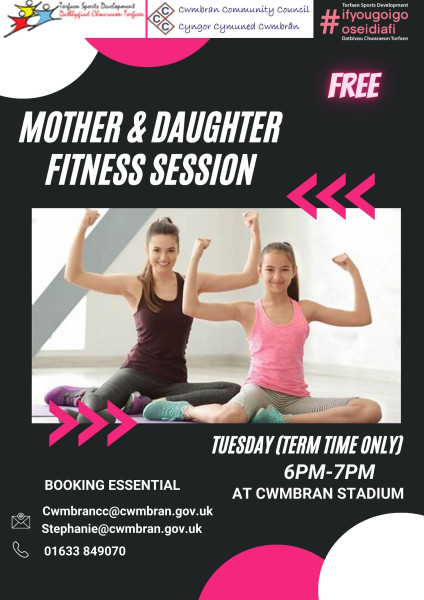 FREE Mother & Daughter Fitness Sessions in Cwmbran Stadium