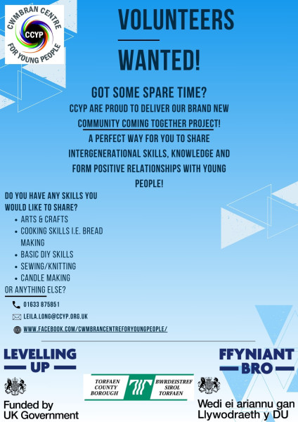 Community Coming Together Project - an opportunity to share intergenerational skills