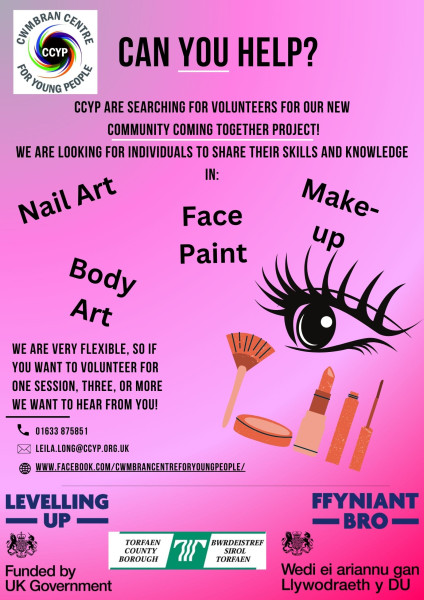 Don't forget, CCYP are looking for volunteers as part of our Community Coming Together Project!