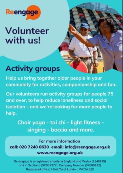 Social gathering lead for over 75's