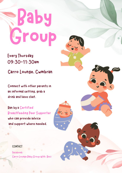 Carro Lounge baby group with Beci.
Every Thursday 9:30-11:30. No booking required.