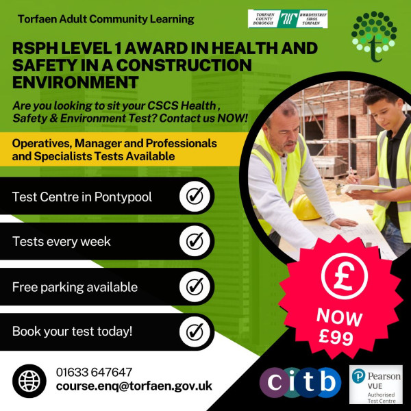RSPH Level 1 Award in Health and Safety in a Construction Environment