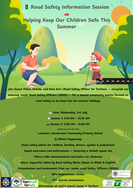 Road Safety information session. 
All welcome
Some useful insights into Road Safety