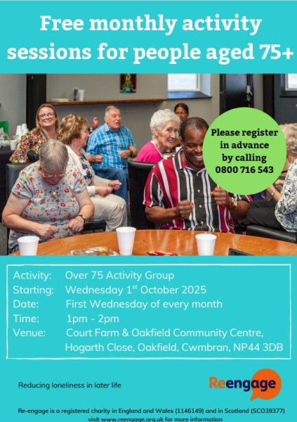 🌸✨ Know someone aged 75 or over? ✨🌸

FREE MONTHLY SOCIAL GATHERING