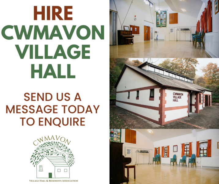 Hire Cwmavon Village Hall for your next event!