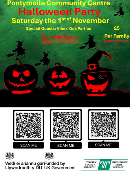 Halloween Disco at Pontymoile Community Centre