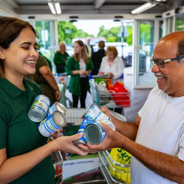 Supermarket In-store collection volunteers