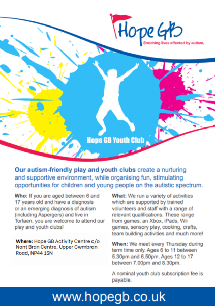 Hope GB Youth Club (autism-specific)