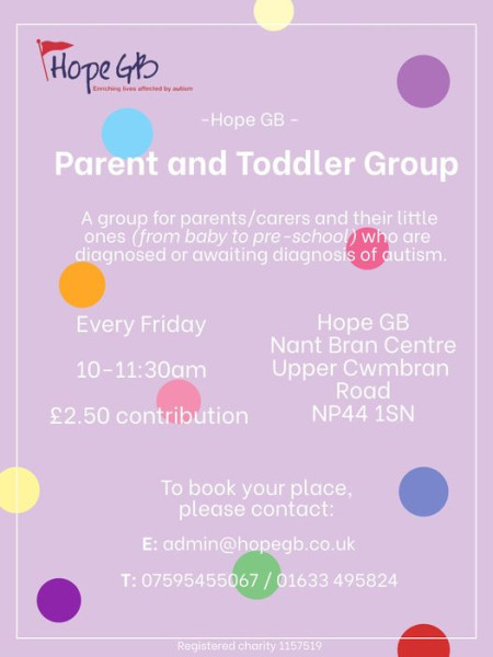 Hope GB's Autism-Friendly Parent and Toddler Group